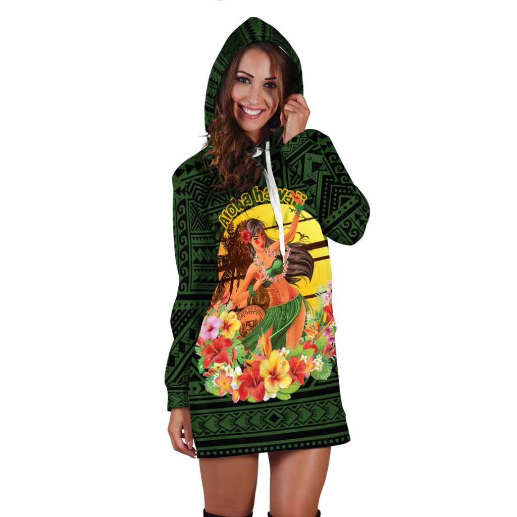 Hawaii Hoodie Dress - Aloha Hawaii Girl