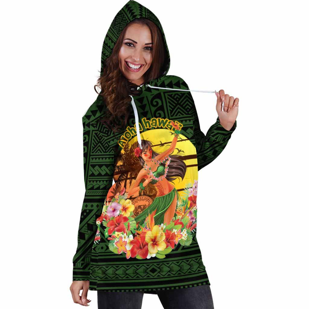 Hawaii Hoodie Dress - Aloha Hawaii Girl