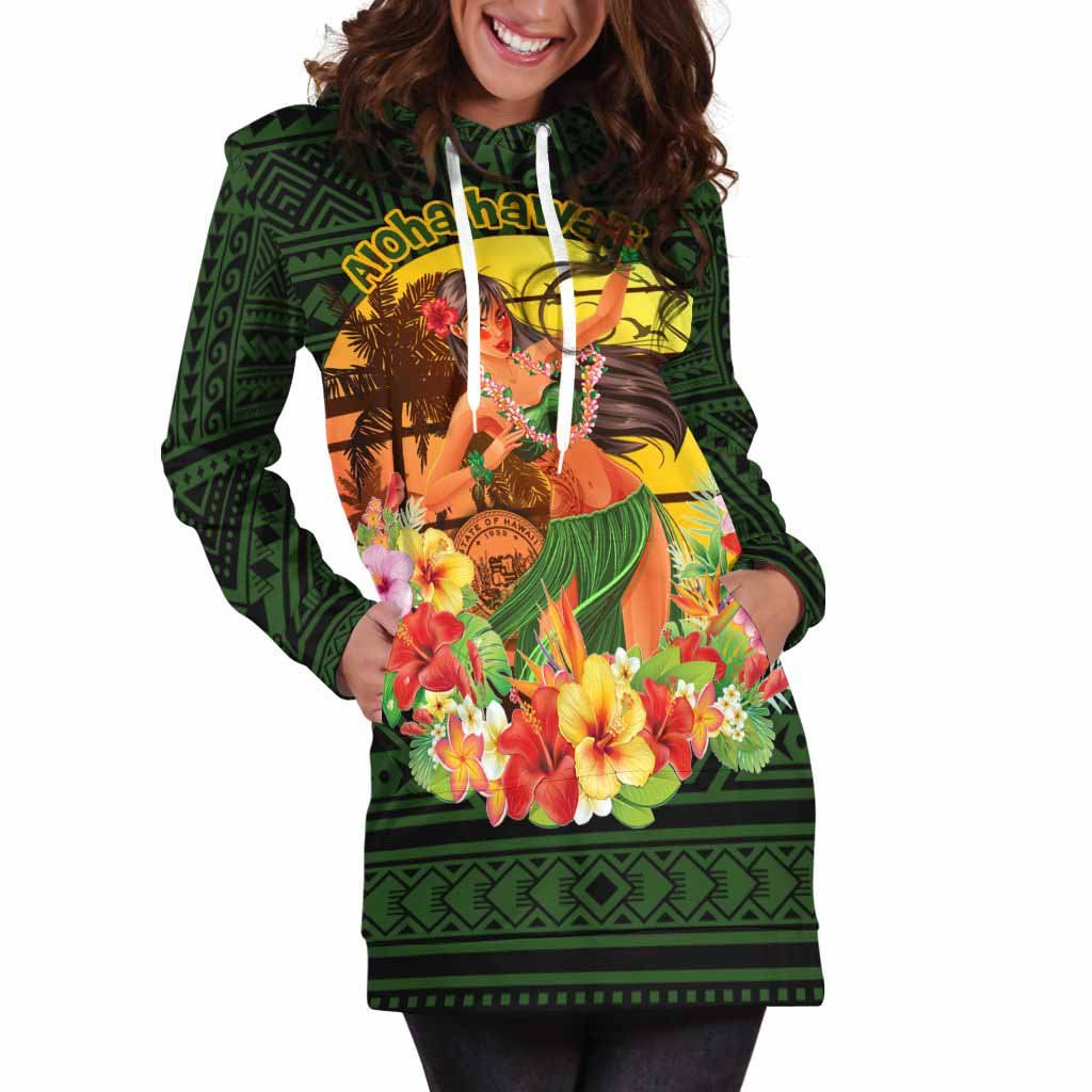 Hawaii Hoodie Dress - Aloha Hawaii Girl