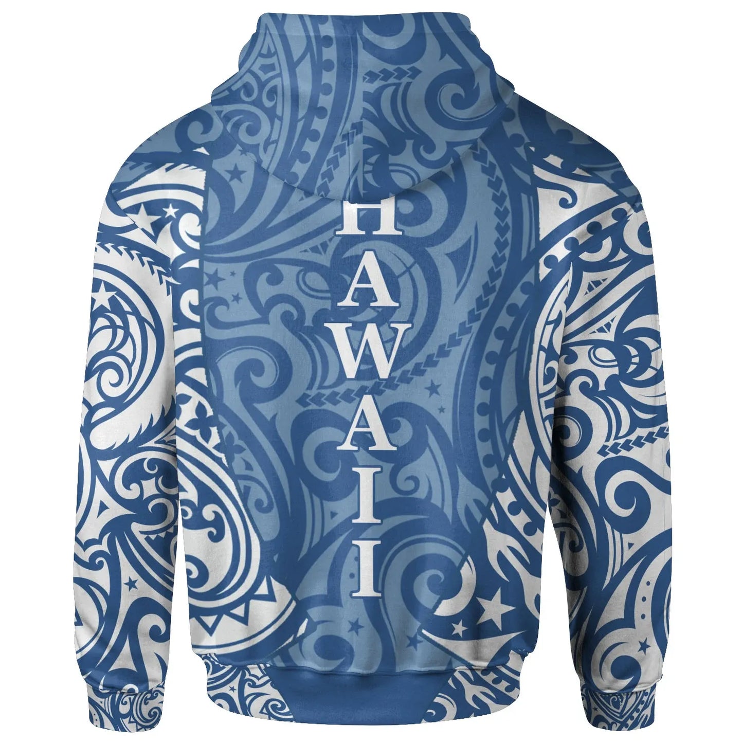 Hawaii Hoodie - Hawaii Hibiscus Polynesian Tattoo Blue