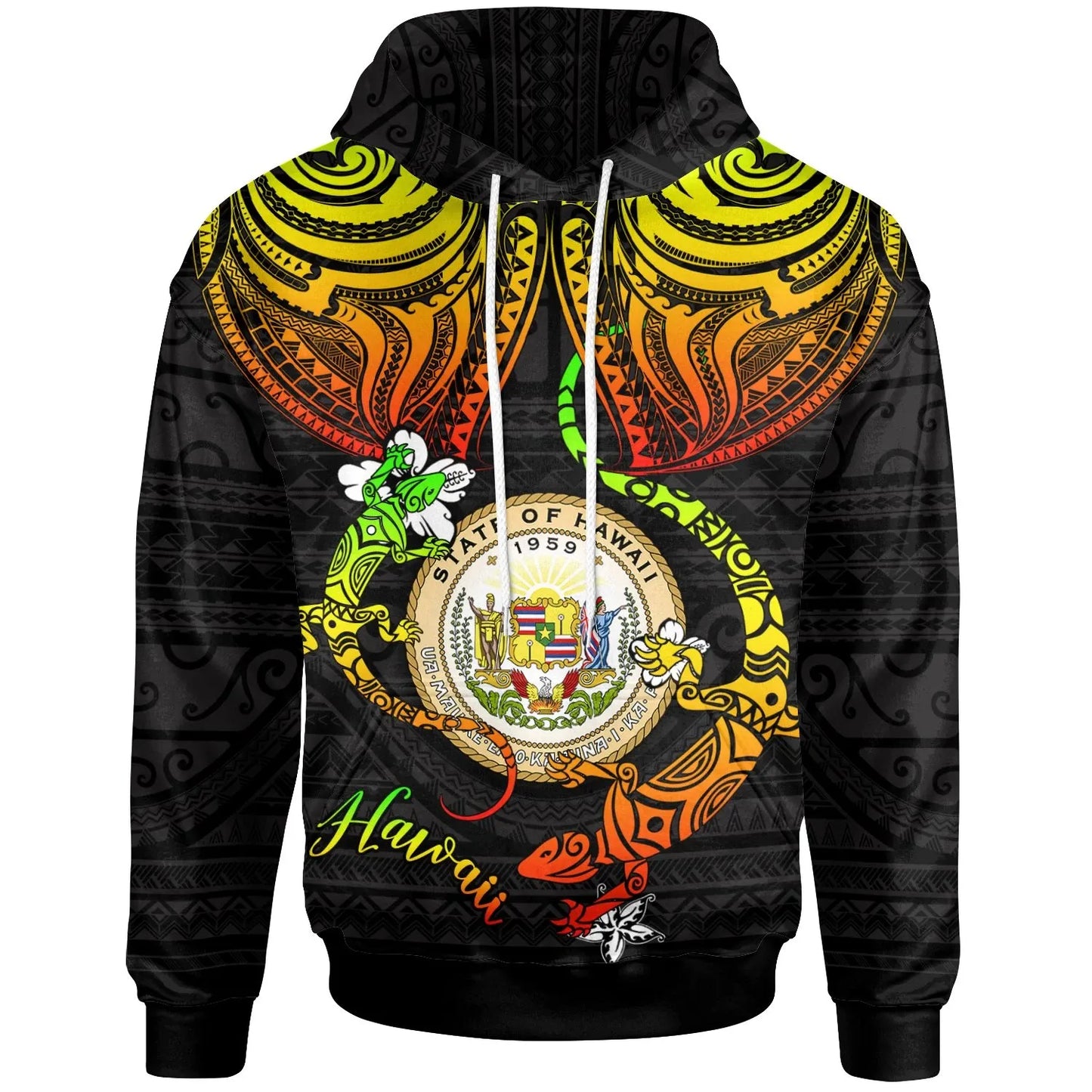 Hawaii Hoodie - Lizard Good Chest