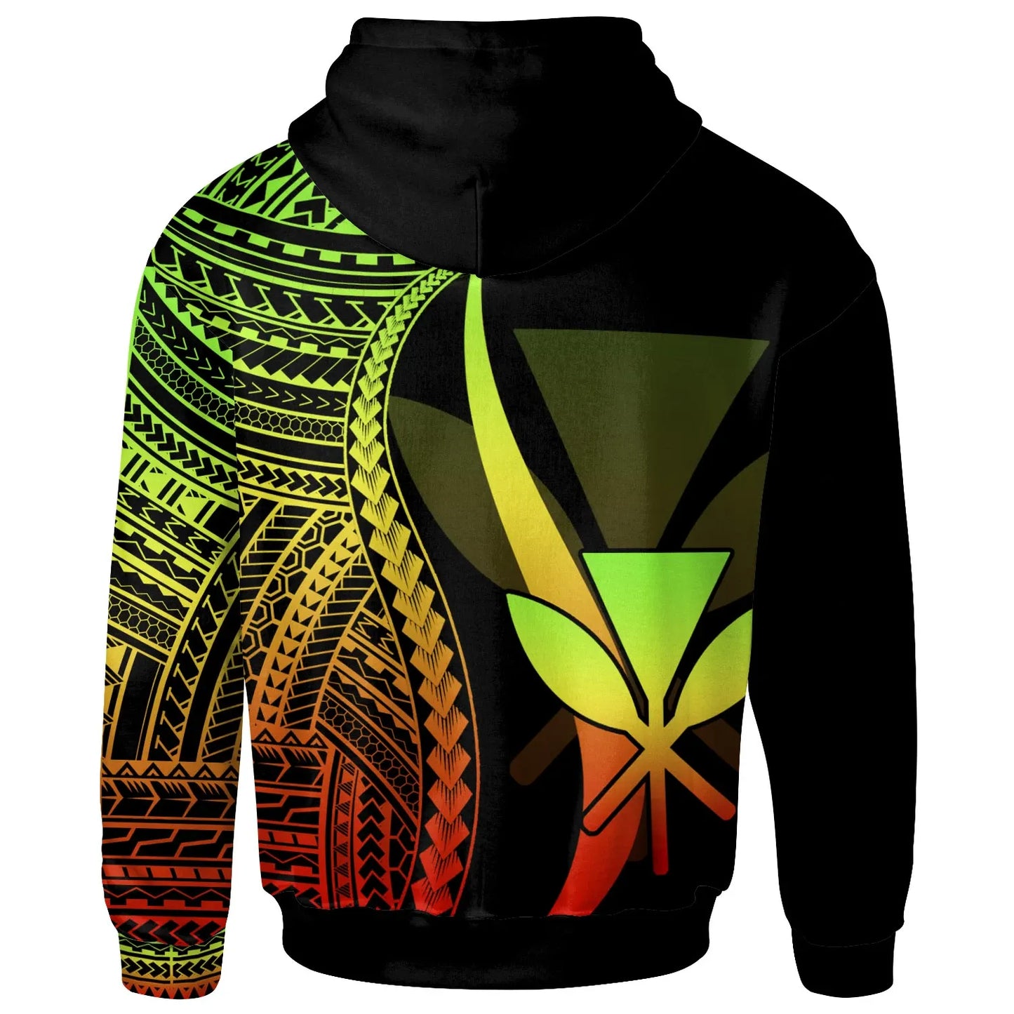 Hawaii Hoodie Reggae - Tentacle Tribal Pattern