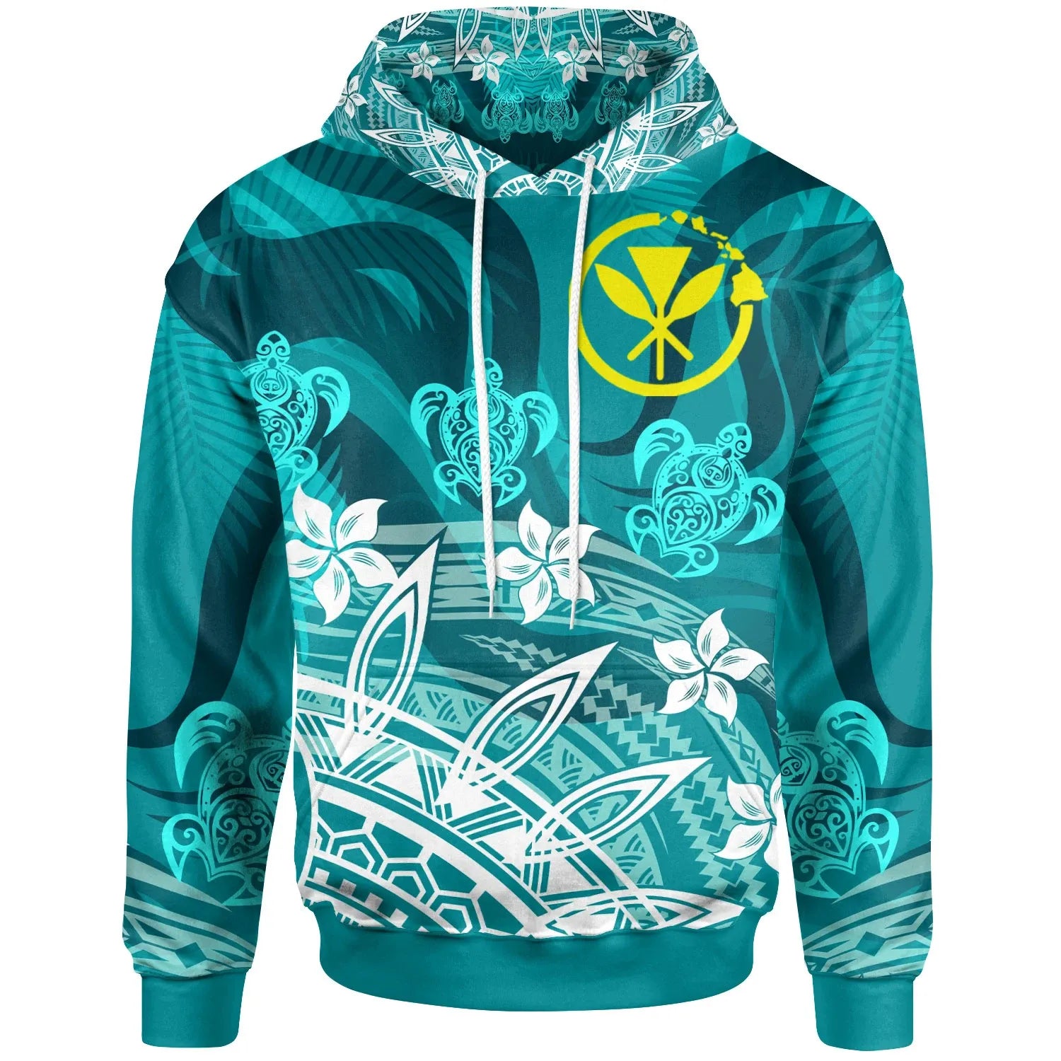 Hawaii Hoodie - Turtle Around Flower
