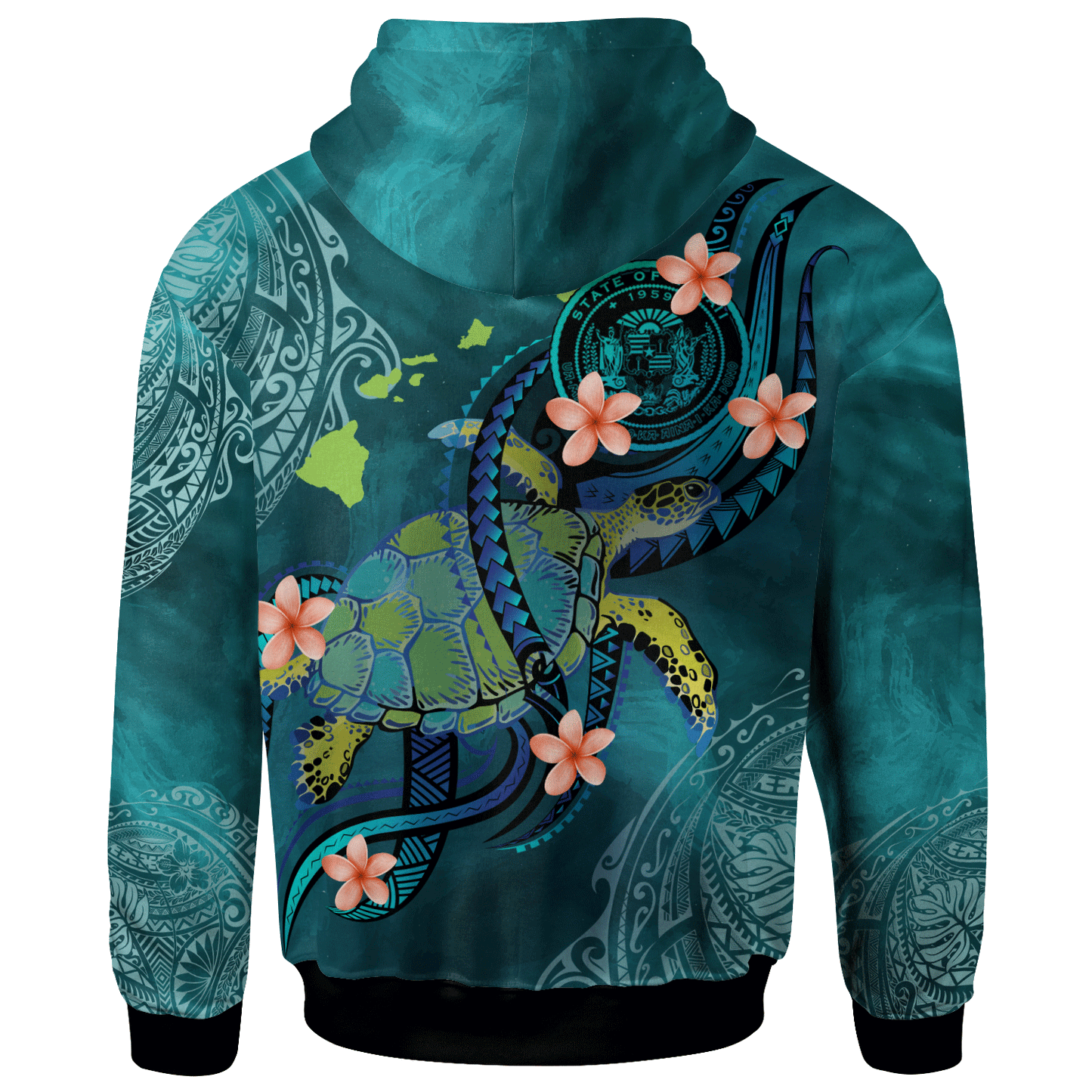 Hawaii Hoodie - Turtle With Pattern