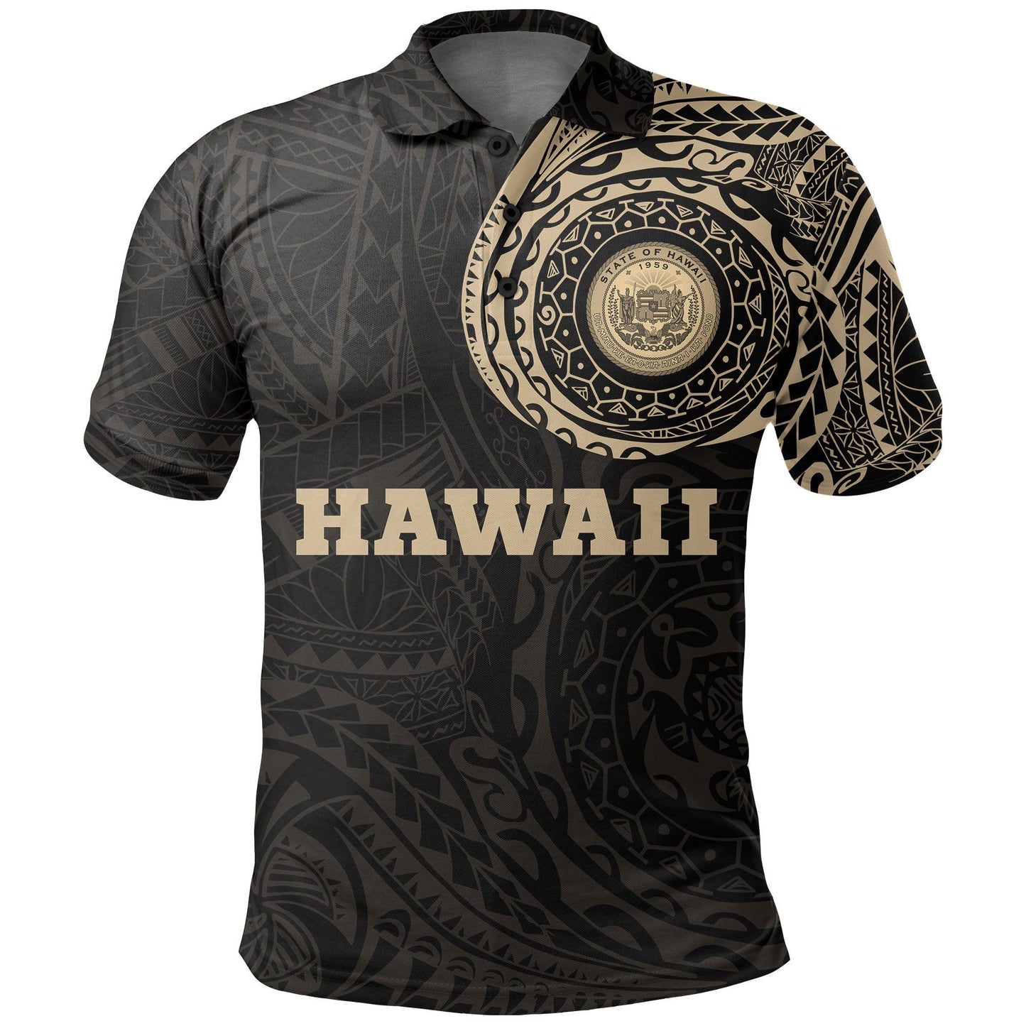 Hawaii Polo Shirt - Hawaii Seal Polynesian Tattoo