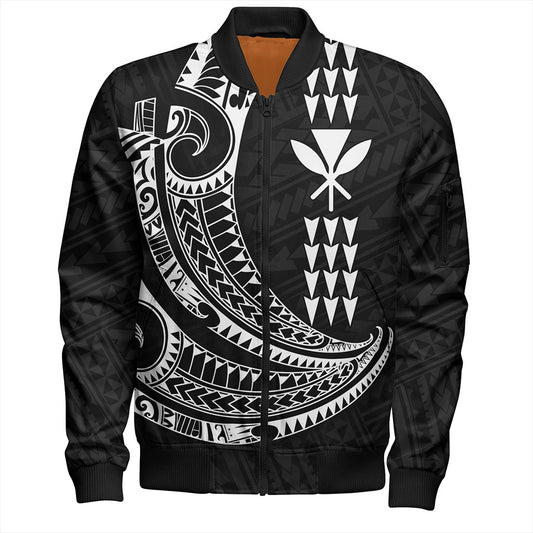 Hawaii Bomber Jacket Kanaka Kakau Polynesian Tattoo