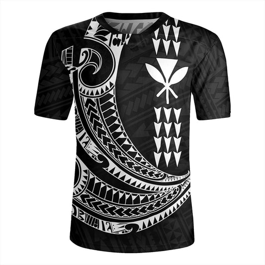 Hawaii Rugby Jersey Kanaka Kakau Polynesian Tattoo