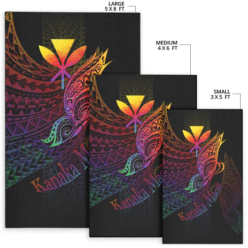 Hawaii Kanaka Maoli Area Rug - Butterfly Polynesian Style