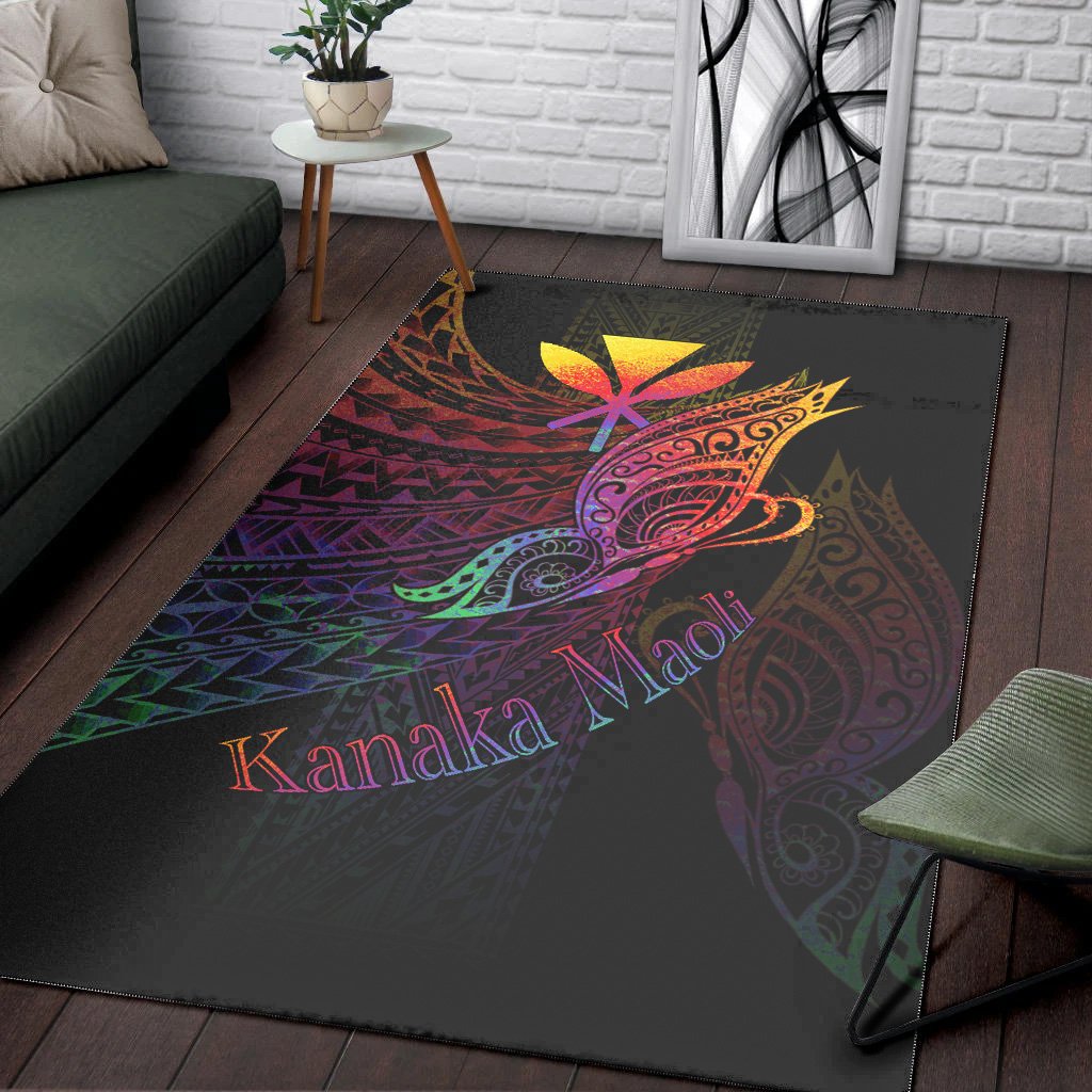 Hawaii Kanaka Maoli Area Rug - Butterfly Polynesian Style