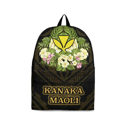 Hawaii Kanaka Maoli Backpack - Polynesian Gold Patterns Collection