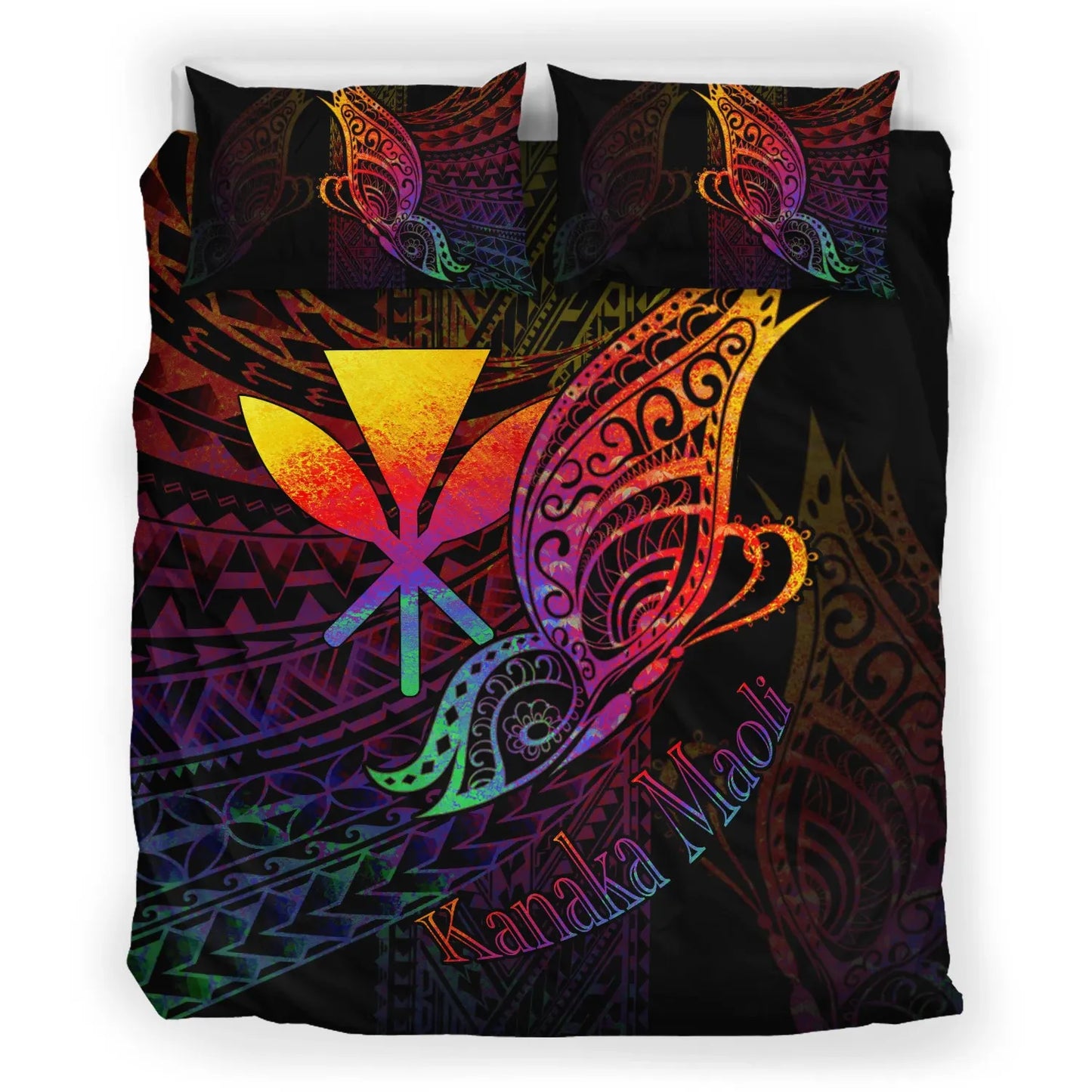 Hawaii Kanaka Maoli Bedding Set - Butterfly Polynesian Style