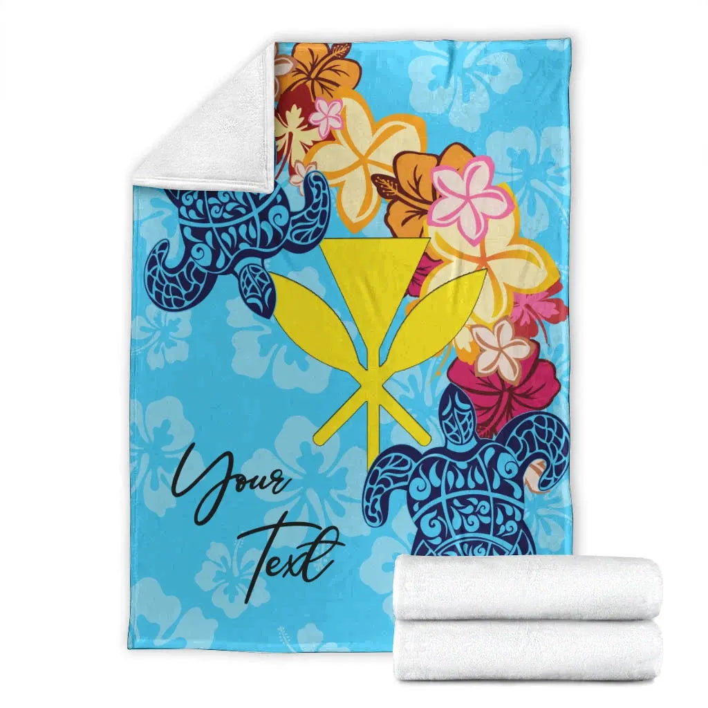 Hawaii Kanaka Maoli Custom Personalised Premium Blanket - Tropical Style