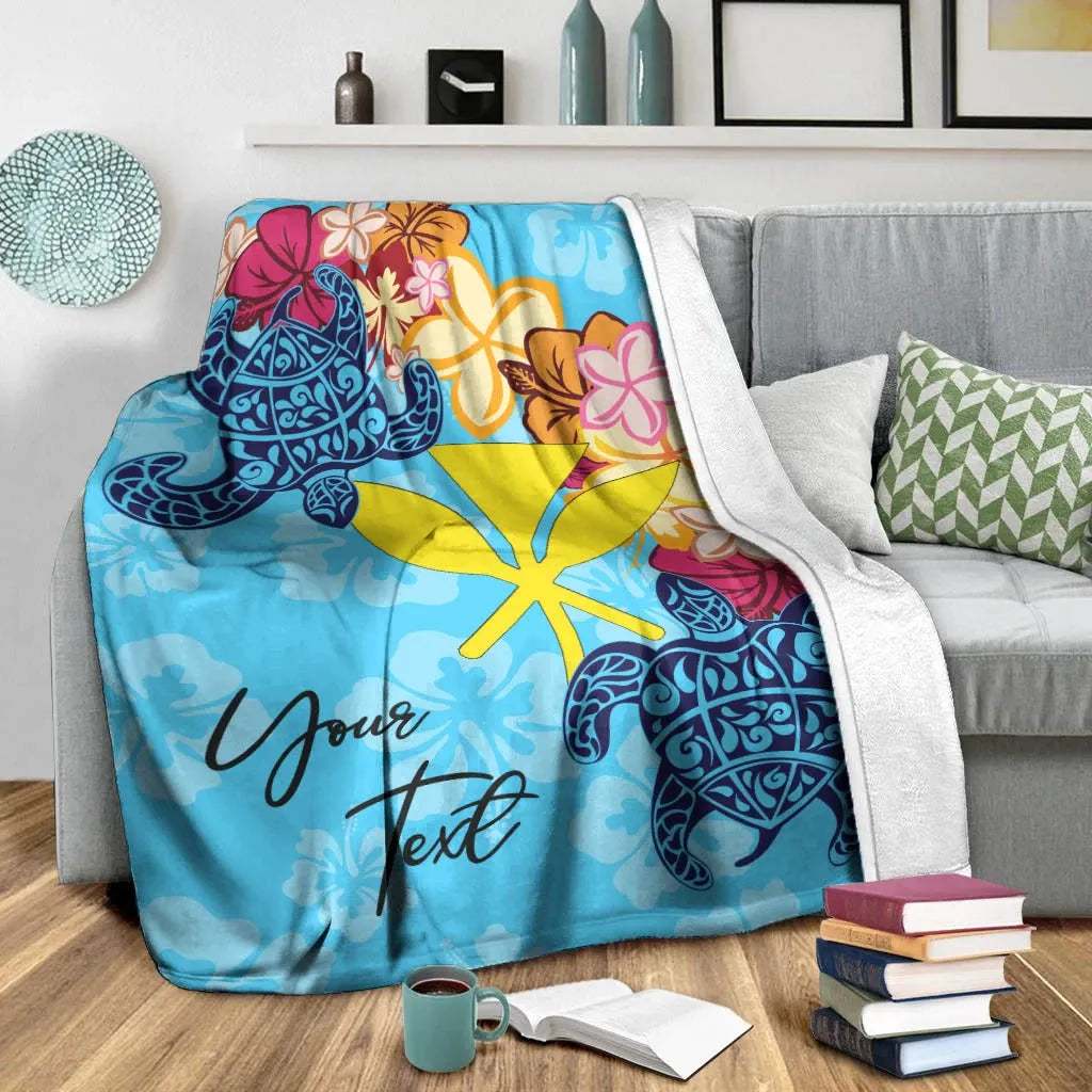 Hawaii Kanaka Maoli Custom Personalised Premium Blanket - Tropical Style