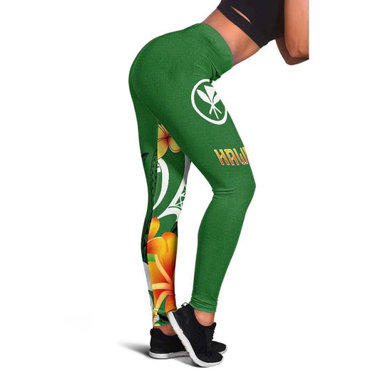 Hawaii Kanaka Maoli Legging - Hawaiian Spirit Green