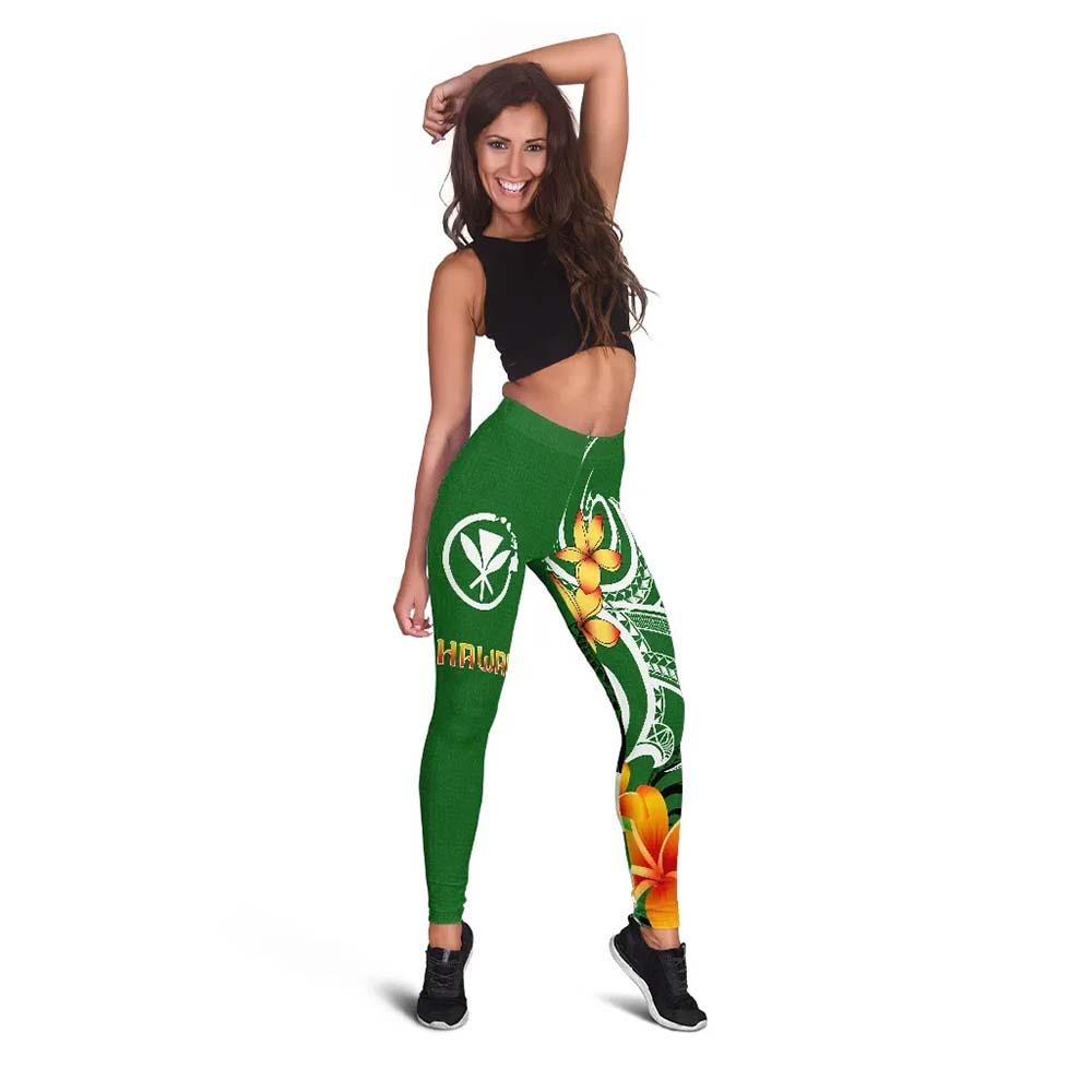 Hawaii Kanaka Maoli Legging - Hawaiian Spirit Green