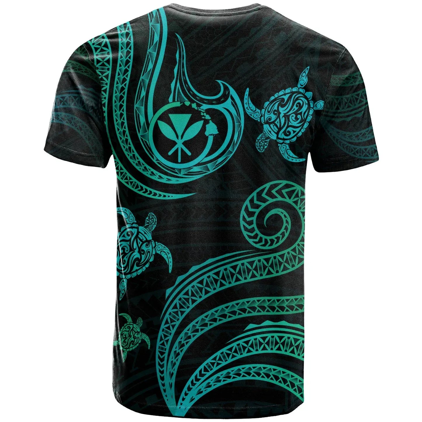 Hawaii (Kanaka Maoli) Personalised Custom T-Shirt - Polynesian Turtle With Pattern