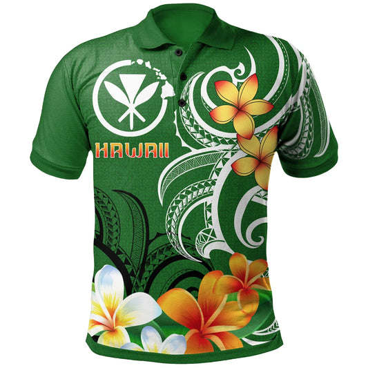 Hawaii Kanaka Maoli Polo Shirts - Hawaiian Spirit Green