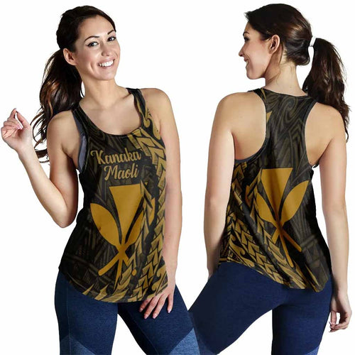 Hawaii Kanaka Maoli Women Racerback Tank - Wings Style
