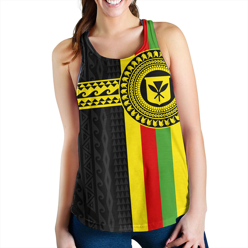 Hawaii Women Tank Kanaka Maoli Flag Polynesian