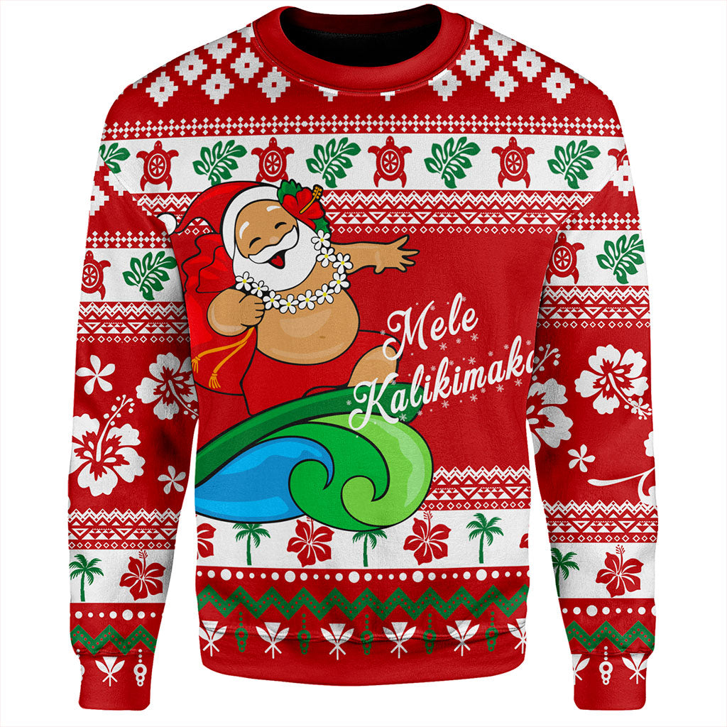 Hawaii Sweatshirt Santa Claus Ho Ho Ho Christmas