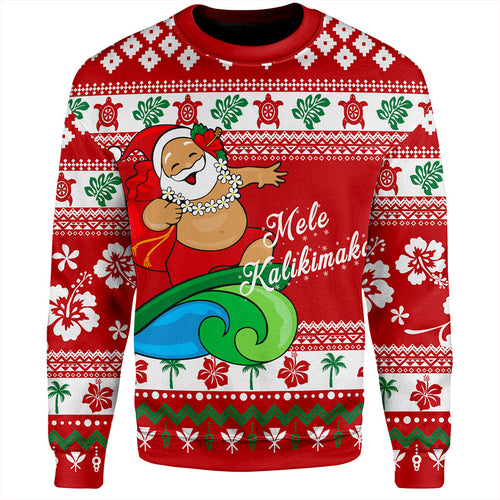 Hawaii Sweatshirt Santa Claus Ho Ho Ho Christmas