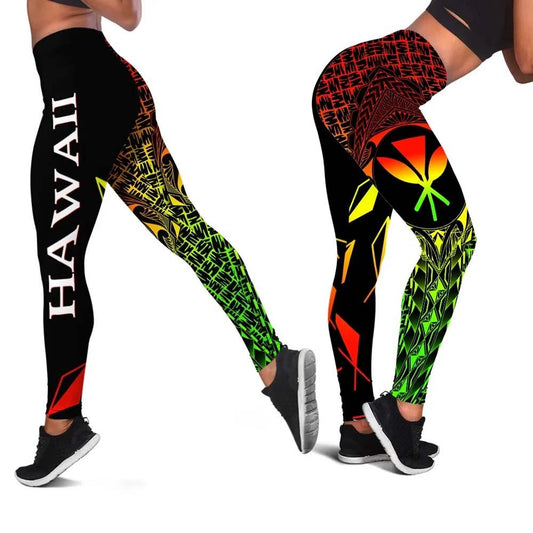 Hawaii Legging- Kanaka Maoli Rocket Style (Reggae)