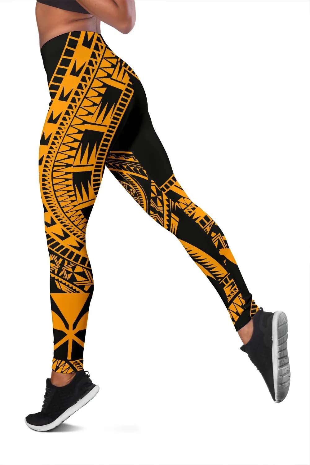 Hawaii Legging Polynesian Pattern Gold