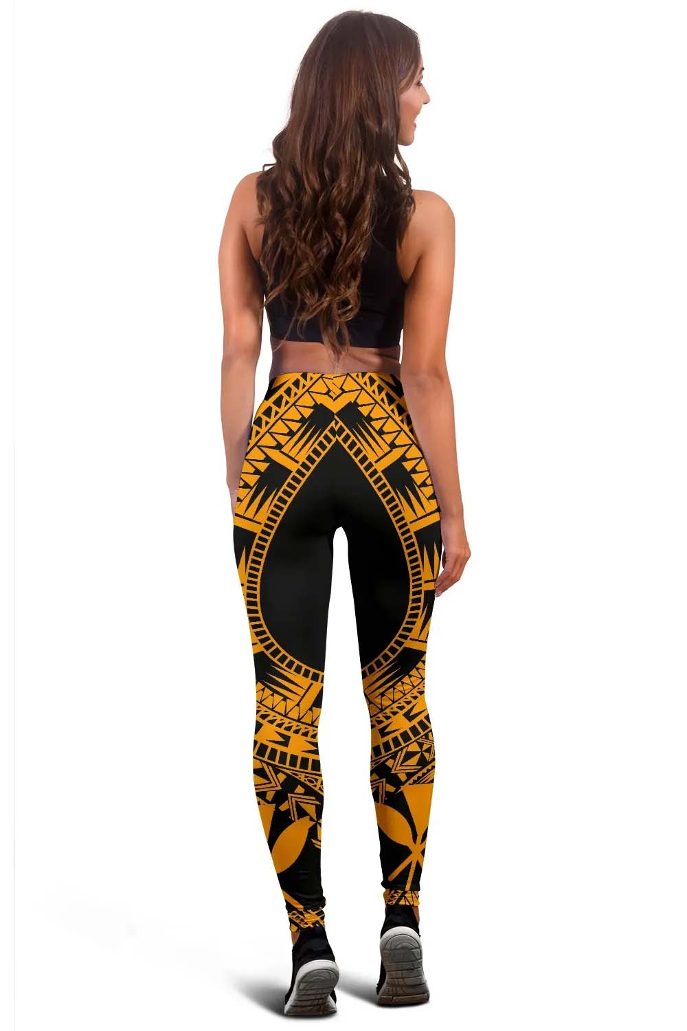 Hawaii Legging Polynesian Pattern Gold