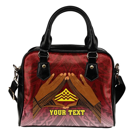 Hawaii Mauna Kea Custom Personalised Shoulder Handbag - Hand Sign Symbol