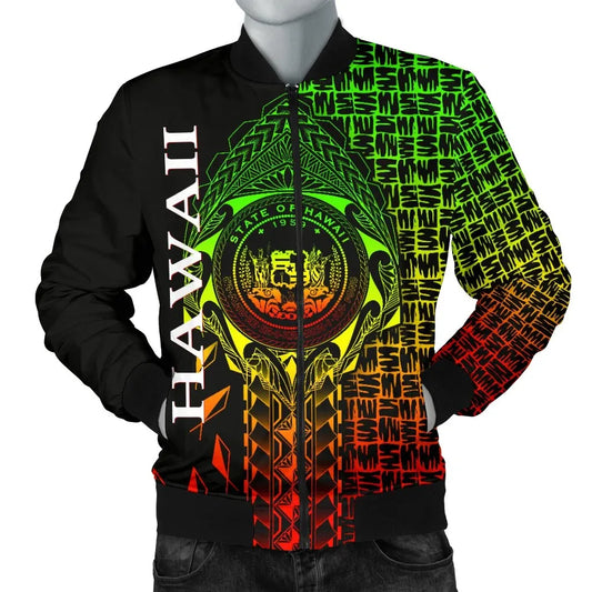 Hawaii Bomber Jacket - Hawaii Seal Rocket Style (Reggae)