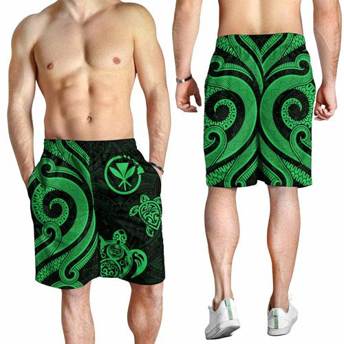 Hawaii Men Short - Green Tentacle Turtle
