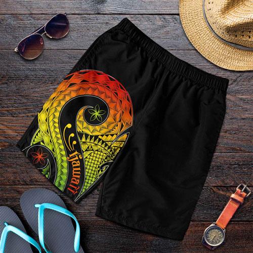 Hawaii Men Short - Hawaii Polynesian Decorative Patterns