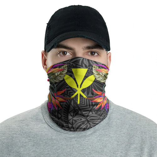 Hawaii Neck Gaiter - Hibiscus Polynesian Pattern