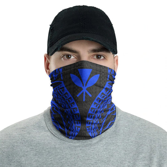 Hawaii Neck Gaiter - Polynesian Pattern Blue
