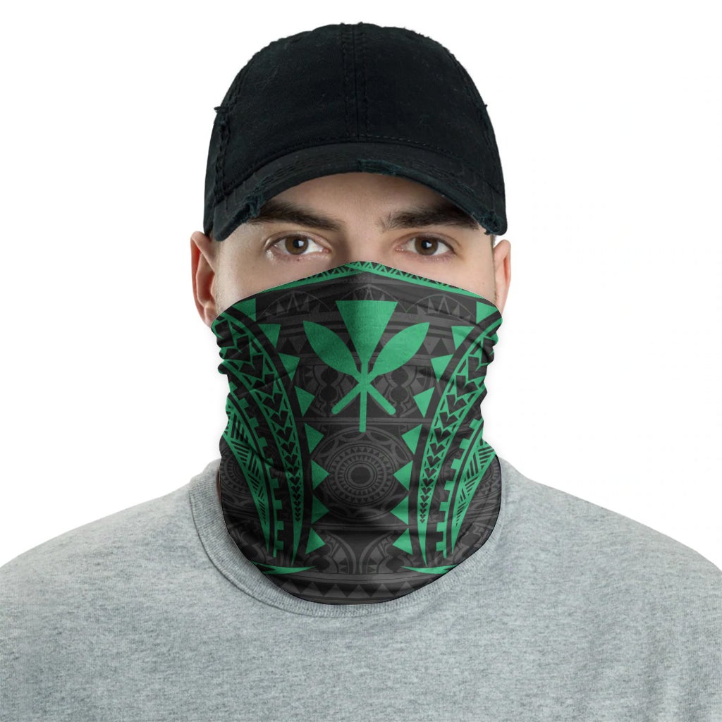 Hawaii Neck Gaiter - Tribal Pattern Green