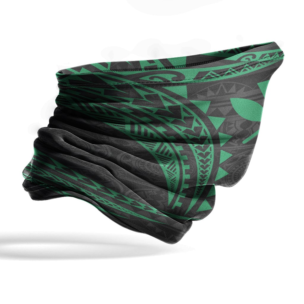 Hawaii Neck Gaiter - Tribal Pattern Green