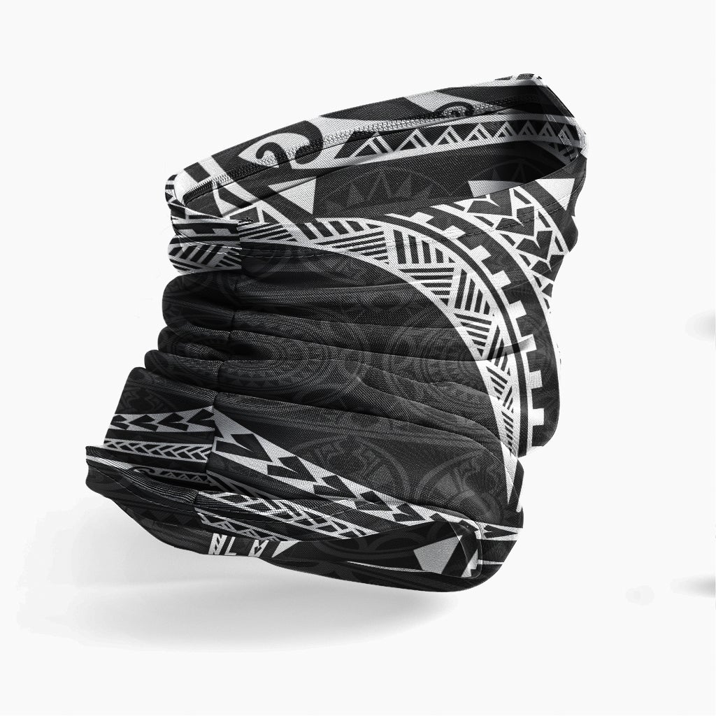 Hawaii Neck Gaiter - Tribal Pattern White