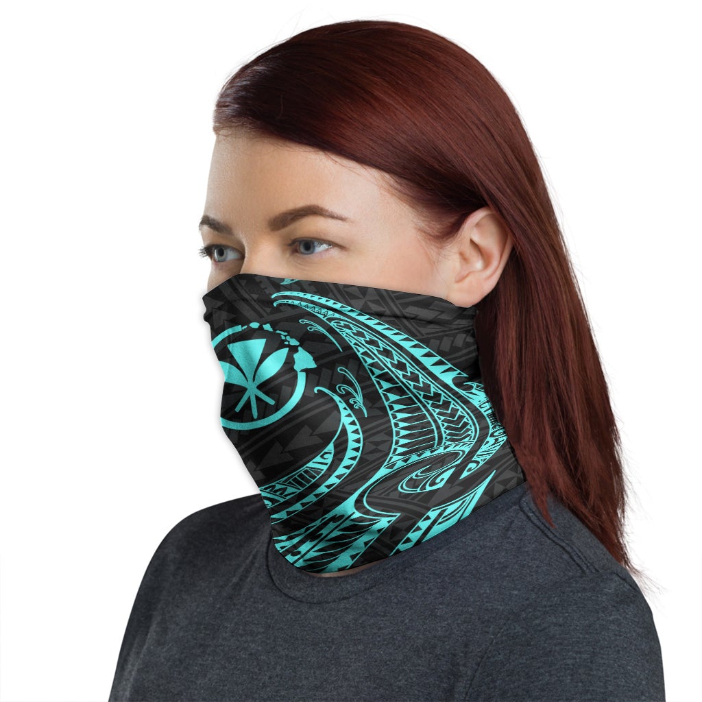Hawaii Neck Gaiter - Tribal Wave Turquoise