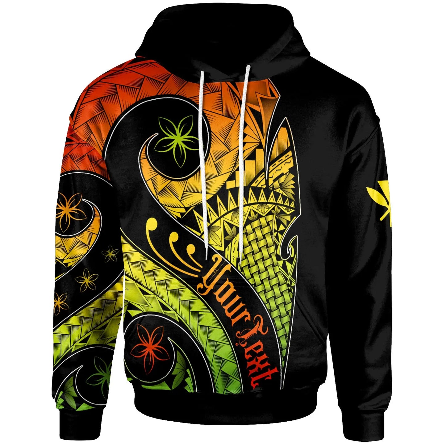 Hawaii Personalised Hoodie - Hawaii Polynesian Decorative Patterns