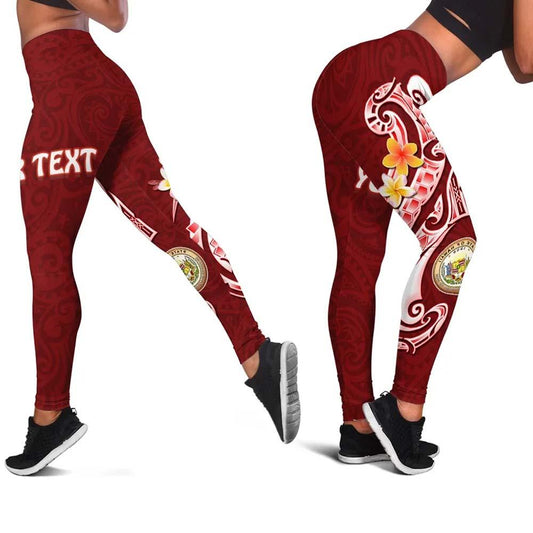 Hawaii Personalised Legging - Hawaii Seal Polynesian Patterns Plumeria
