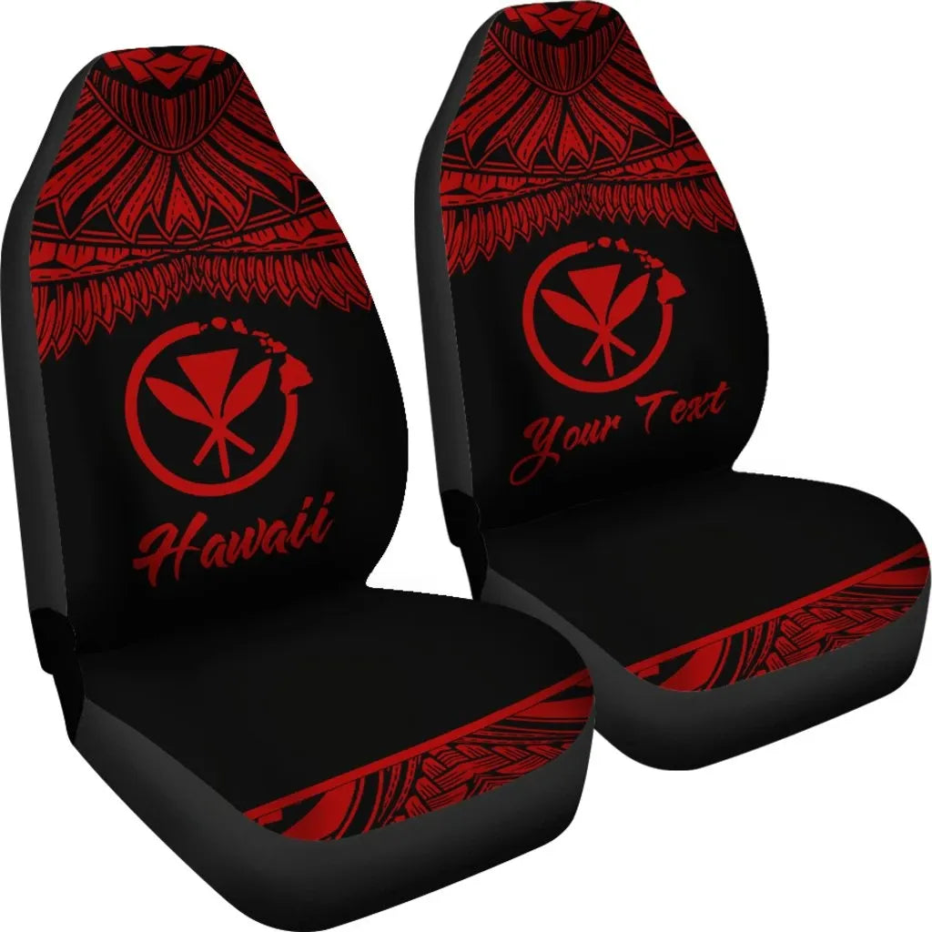 Hawaii Polynesian Car Seat Cover - Hawaii Pride Red Version