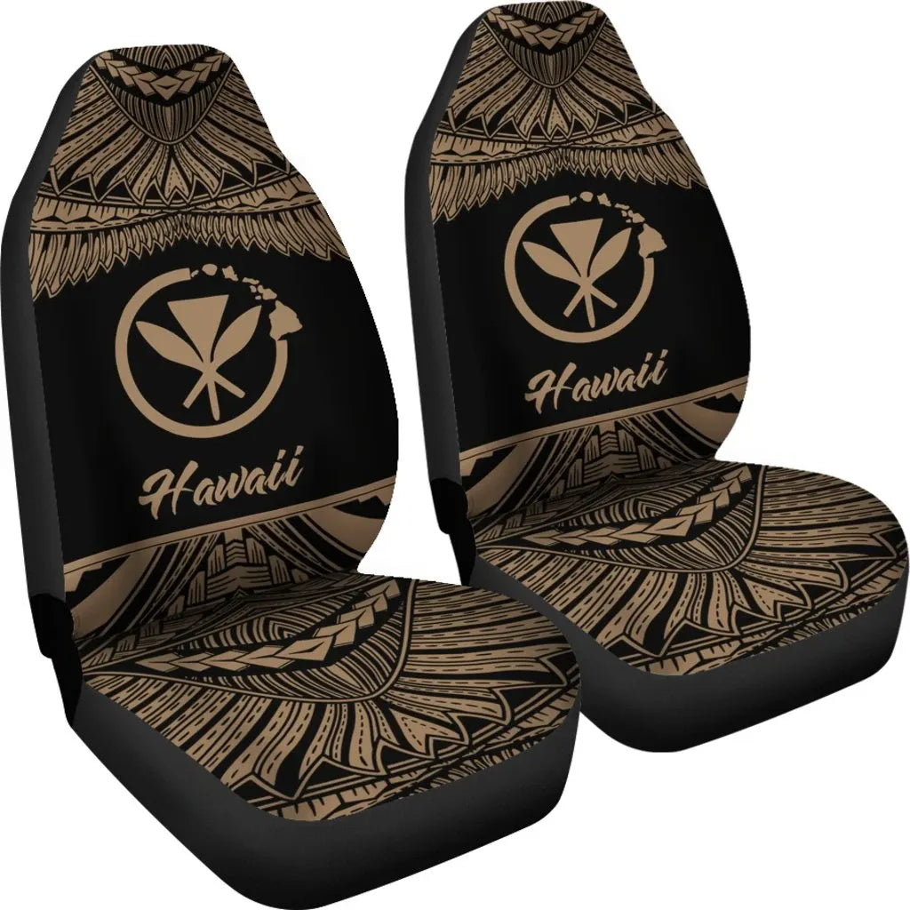 Hawaii Polynesian Car Seat Covers - Pride Gold Version