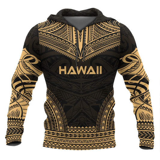 Hawaii Polynesian Chief Hoodie - Gold Version