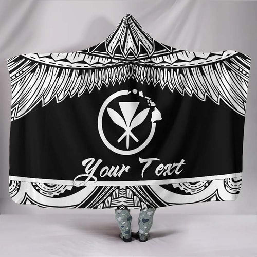 Hawaii Polynesian Custom Personalised Hooded Blanket - Hawaii Pride White Version