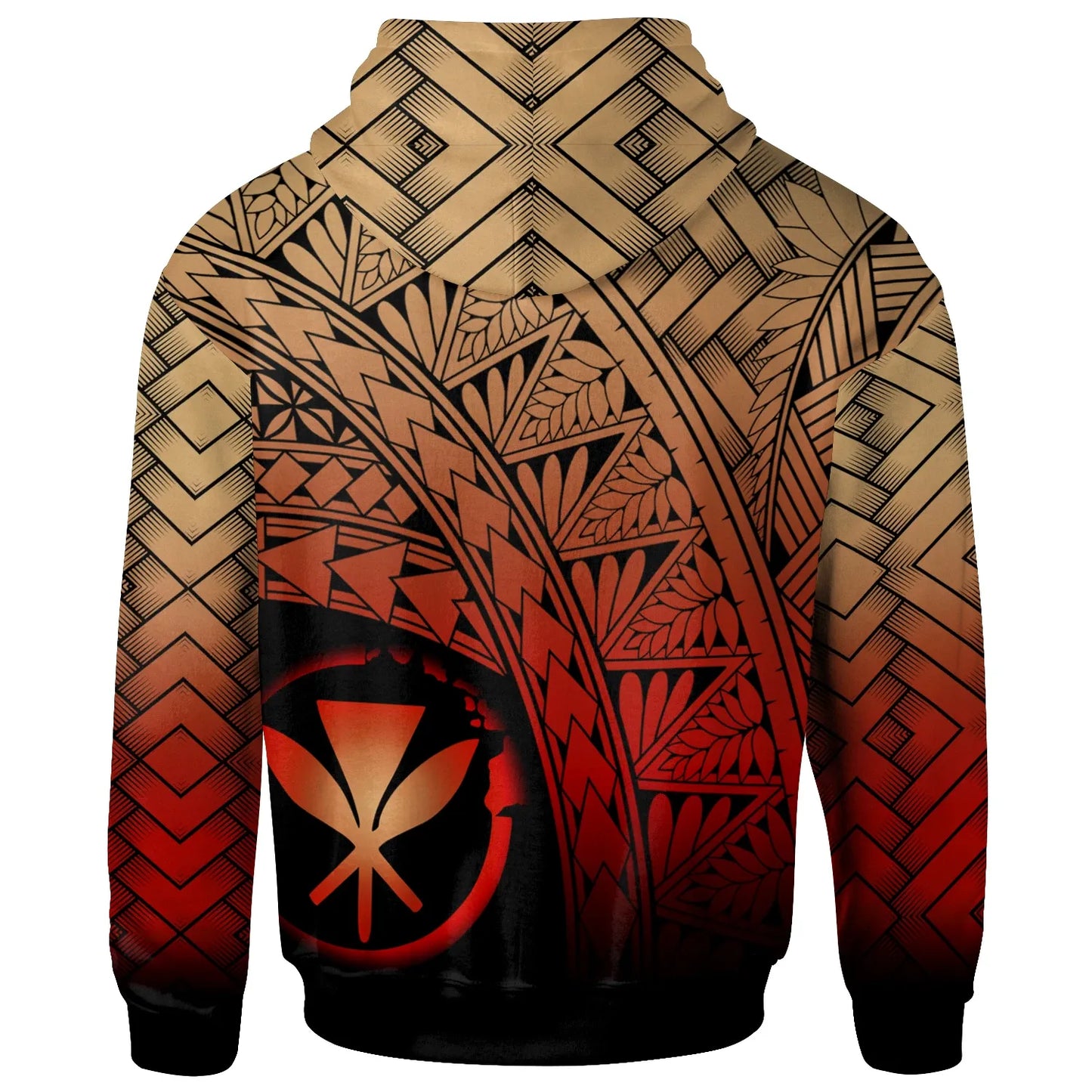 Hawaii Polynesian Custom Personalised Hoodie - Plumeria Tattoo Tribal
