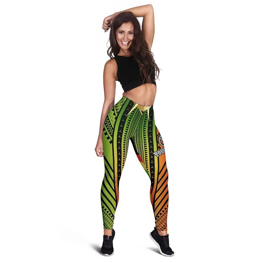 Hawaii Polynesian Custom Personalised Legging - Tribal Ornamental