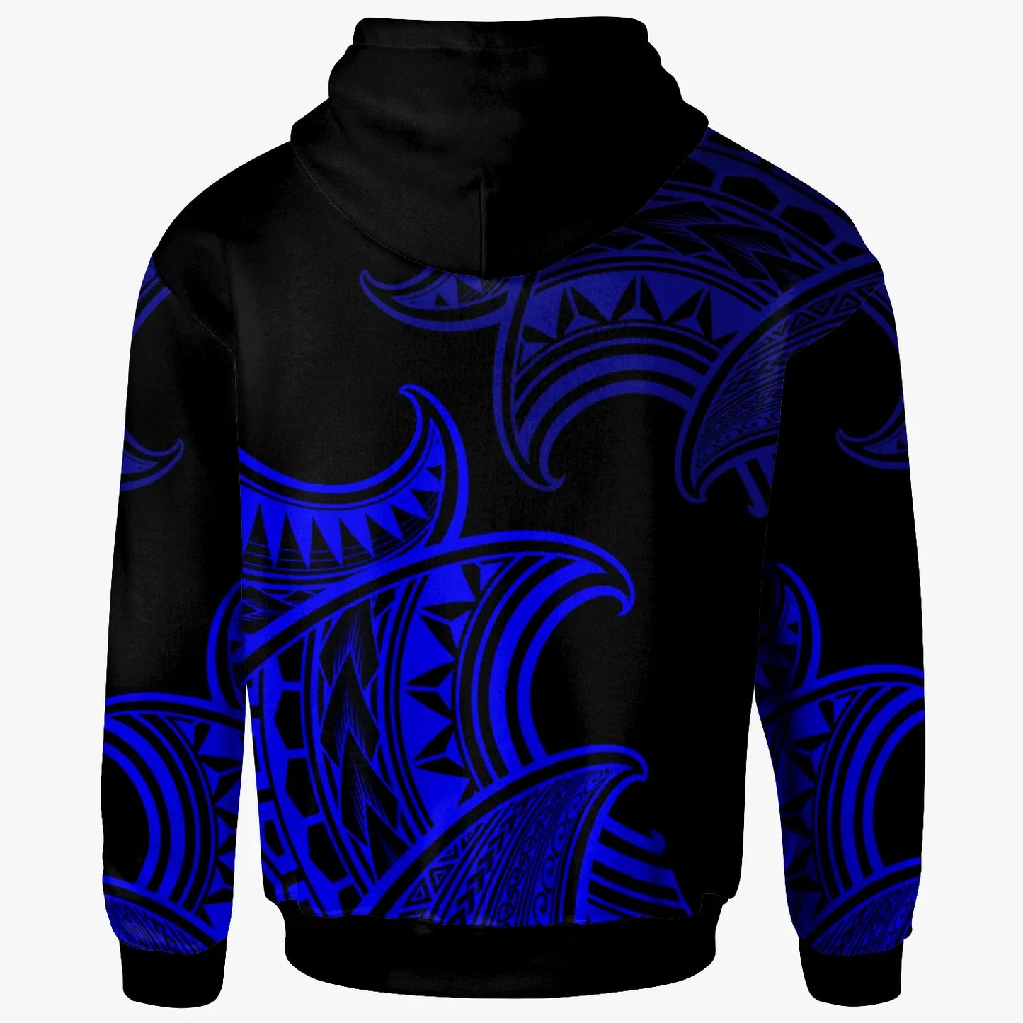 Hawaii Polynesian Hoodie - Hammerhead Shark Tribal Pattern Blue