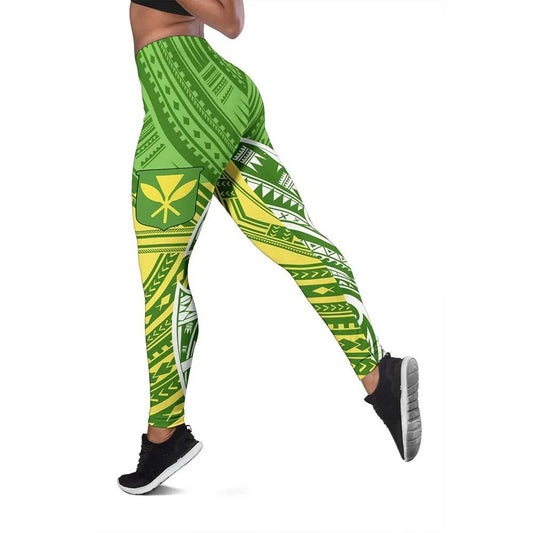 Hawaii Polynesian Legging - Hawaiian Pattern With Seal