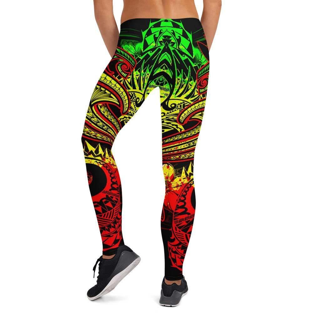 Hawaii Polynesian Legging - Kanaka Maoli Reggae Shark Polynesian Tattoo