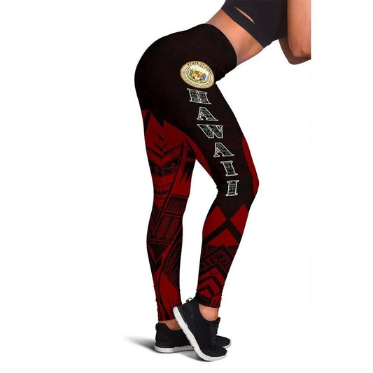 Hawaii Polynesian Legging - Polynesian Tattoo Red Version